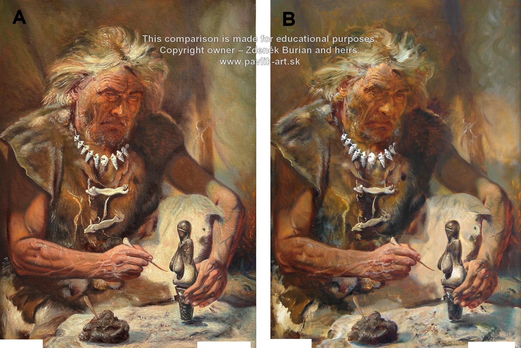 Author of Věstonice Venus comparison Z. Burian - R. Pavlík