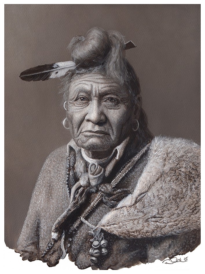 Portrait of Hoop on the Forehead - A Crow Indian